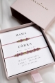 Komplet bransoletek Mama & Córka dark pink z  kwarcu arbuzowego
