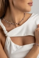 Collar LIBRA – jadeíta, cuarzo rosa, zafiro
