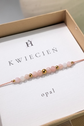 Bransoletka KWIECIEŃ - Opal - Kamień Urodzeniowy