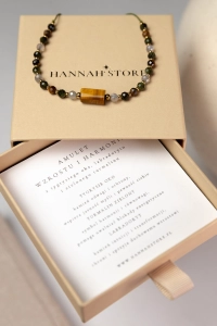 Amulet Wzrostu i Harmonii – bransoletka z tygrysim okiem, turmalinem zielonym i labradorytem