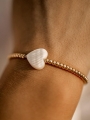 Bransoletka PEARL HEART gold