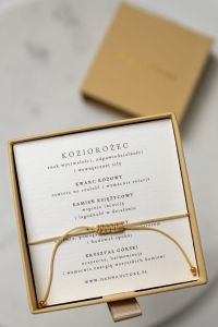 KOZIOROŻEC - bransoletka znaku zodiaku - kwarc różowy, kamień księżycowy, kwarc dymny, kryształ górski