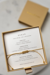 BARAN - bransoletka znaku zodiaku - ametyst, awenturyn, cytryn, kryształ górski