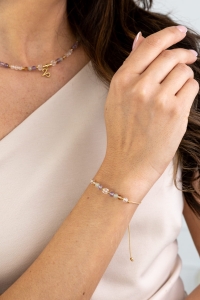 BARAN - bransoletka znaku zodiaku - ametyst, awenturyn, cytryn, kryształ górski