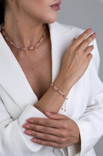 Zestaw Amulet Delikatności i troski | Bransoletka na nici i naszyjnik