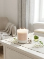Linen Bloom – sojowa świeca Luméa Candle  o aromacie białych kwiatów, bawełny i limonki 