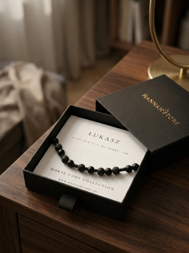 Stwórz Spersonalizowaną męską bransoletkę kodowaną Alfabetem Morse'a