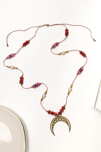 Unikat 93 - Talizman Prawda Serca z jadeitów i pereł