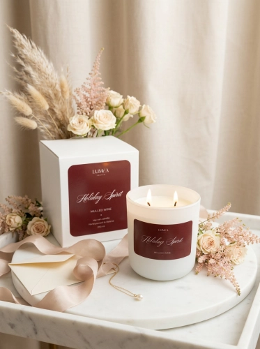 Holiday Spirit – luksusowa świeca sojowa Luméa Candle o aromacie świątecznego wina