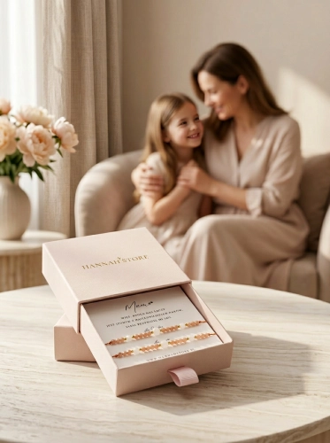 Komplet bransoletek MATCHY MATCHY carmel - kamień księżycowy i kamień słoneczny