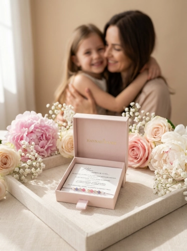 Bransoletka symboliczna dla MAMY z perełką naturalną - kwarc różowy, chalcedon, labradoryt, tanzanit 