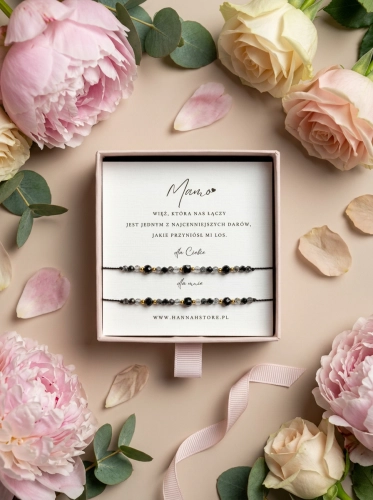 Komplet bransoletek MATCHY MATCHY black -kwarc i turmalin