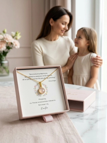 Naszyjnik Magic Stone z różowym chalcedonem 