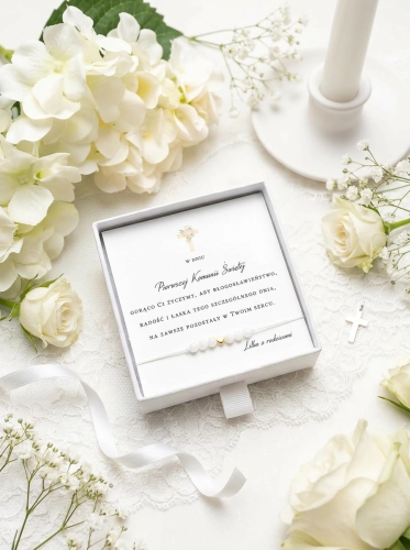 Bransoletka BABY PURE LOVE white  - kamień księżycowy