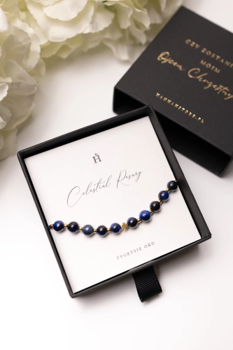 Bransoletka CELESTIAL ROSARY tygrysie oko