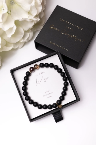 Talizman WIĘZI - onyks, granat, kwarc dymny 