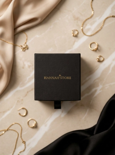 Pudełko prezentowe Black z logo Hannah Store