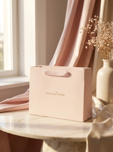 Torebka prezentowa PREMIUM pink z logo Hanna Store 
