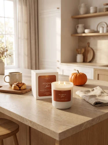 Świeca Zapachowa o Aromacie Pomarańczy, Dyni i Cynamonu Luméa Candle – Pumpkin Spice 