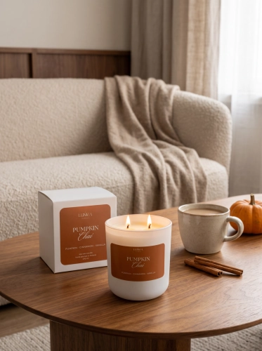 Świeca Zapachowa o Aromacie Dyni, Cynamonu i Wanilii Luméa Candle – Pumpkin Chai