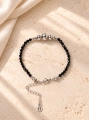 Bransoletka Essentia Black and silver  –  czarny turmalin 