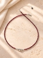 Naszyjnik Essentia Garnet and silver  –  granat