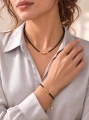 Naszyjnik Essentia Black and gold  –  czarny turmalin
