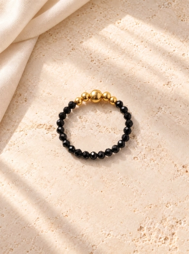 Pierścionek Essentia – Black and gold