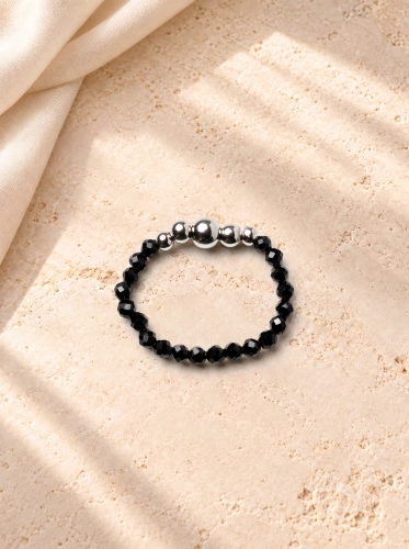Pierścionek Essentia – Black and silver