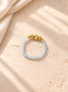 Pierścionek Essentia – Angelite and gold
