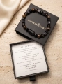 Pulsera elástica CAPRICORNIO para hombre – lava, ónix, broncita, cuarzo ahumado (1)