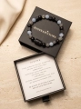 Pulsera elástica PISCIS para hombre – lava, ónix, labradorita, aguamarina (1)