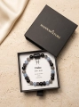 Pulsera elástica PISCIS para hombre – lava, ónix, labradorita, aguamarina (1)