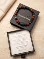 Pulsera elástica ARIES para hombre – lava, ónix, hematita, jaspe rojo (1)