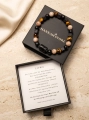 Pulsera elástica LEO para hombre – lava, ónix, ojo de tigre, piedra del sol (1)