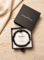 Pulsera elástica ESCORPIO para hombre – lava, ónix, obsidiana, granate (1)