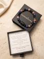Pulsera elástica SAGITARIO para hombre – lava, ónix, sodalita, piedra del sol (1)